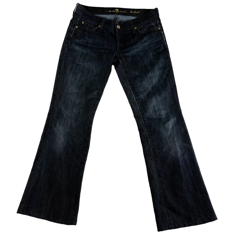 7 For All Mankind Bootcut Jeans Womens 28 Blue Denim‎ Logo Stretch Made In USA
